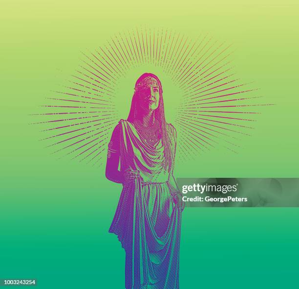 beautiful goddess - princess bride stock illustrations