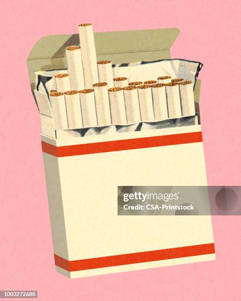 stockillustraties, clipart, cartoons en iconen met pakje sigaretten - cigarette pack