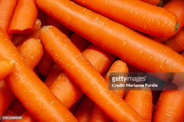 close-up of carrots - möhre stock-fotos und bilder