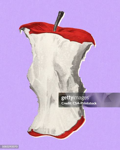 apple core - biting stock illustrations