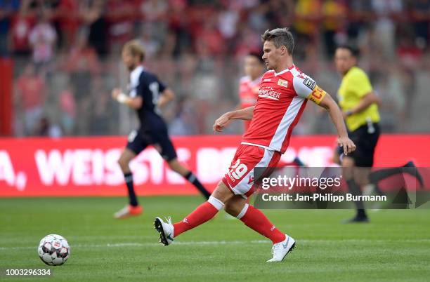 Michael Parensen of 1 FC Union Berlin during the test match between Union Berlin and FC Girondins Bordeaux at Stadion an der alten Foersterei on July...