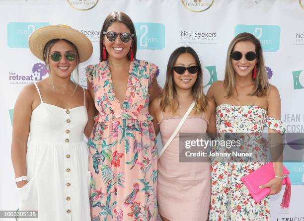 Denise Psyhogios, Carmen Lam, Nicole Sbarra-Grimes and guest attends The Inaugural Hamptons Interactive Influencer Brunch Hosted By East End Taste...