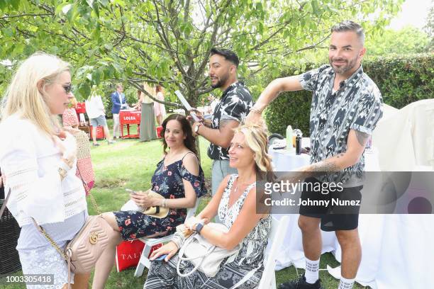 Guests enjoying T3 Micro curling station at The Inaugural Hamptons Interactive Influencer Brunch Hosted By East End Taste Produced By Ticket2Events...