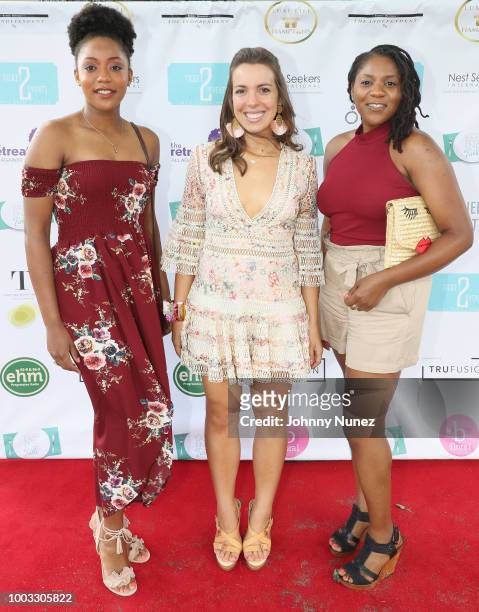 Guests attend The Inaugural Hamptons Interactive Influencer Brunch Hosted By East End Taste Produced By Ticket2Events at Topping Rose House on July...