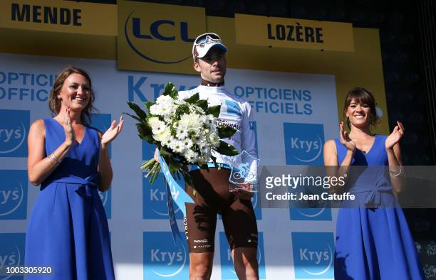 Pierre Roger Latour of France and AG2R La Mondiale retains the white jersey of best young rider following stage 14 of Le Tour de France 2018 between...