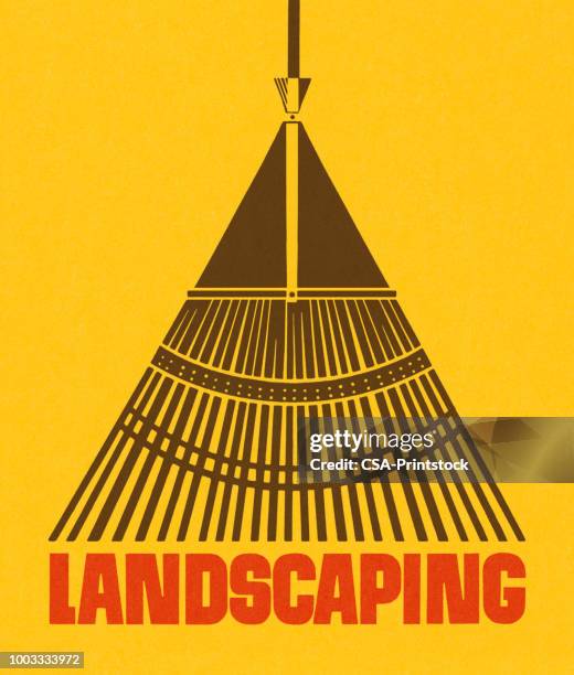 landscaping rake - rake stock illustrations