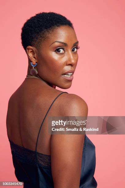 Christine Adams from CW's 'Black Lightning' poses for a portrait at the Getty Images Portrait Studio powered by Pizza Hut at San Diego 2018 Comic Con...