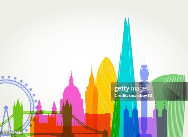 london skyline - london landmarks stock illustrations