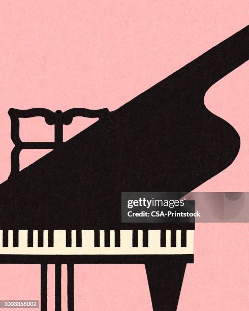 bildbanksillustrationer, clip art samt tecknat material och ikoner med grand piano - piano