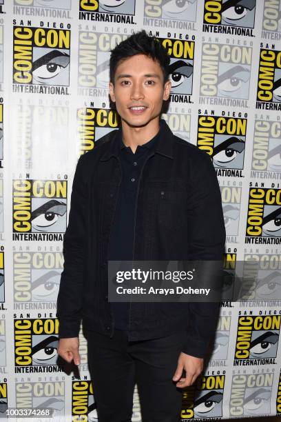 Manny Jacinto attends the 'The Good Place' Press Line during Comic-Con International 2018 at Hilton Bayfront on July 21, 2018 in San Diego,...