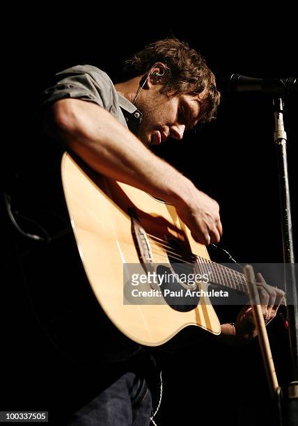 Andy Ross of OK Go performs a sound check for the LA Recording Academy and GRAMMY Foundation at The Music Box at the Fonda Hollywood on May 21, 2010...