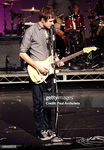 Andy Ross of OK Go performs a sound check for the LA Recording Academy and GRAMMY Foundation at The Music Box at the Fonda Hollywood on May 21, 2010...