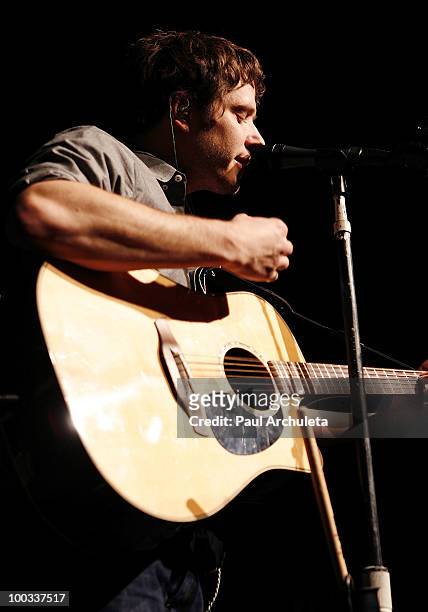Andy Ross of OK Go performs a sound check for the LA Recording Academy and GRAMMY Foundation at The Music Box at the Fonda Hollywood on May 21, 2010...