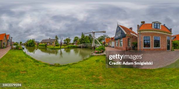 de rijp - piccolo villaggio storico olandese (panorama hdri a 360 gradi) - high dynamic range imaging foto e immagini stock