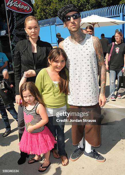 Shanna Moakler, Travis Barker and family attend Rob Dyrdek Foundation SK8 4 Life Benefit Presented by Panasonic & Carl's Jr at Fantasy Factory on May...