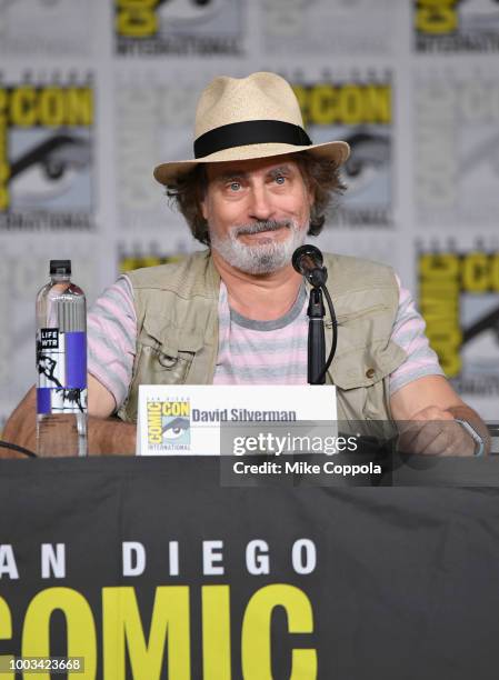 David Silverman speaks onstage at "The Simpsons" Panel during Comic-Con International 2018 at San Diego Convention Center on July 21, 2018 in San...