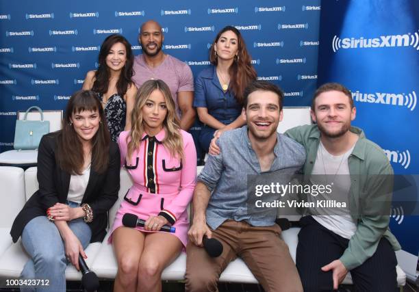 Ming-Na Wen, Henry Simmons, Natalia Cordova-Buckley. Elizabeth Henstridge, Chloe Bennet, Jeff Ward and Iain De Caestecker attend SiriusXM's...