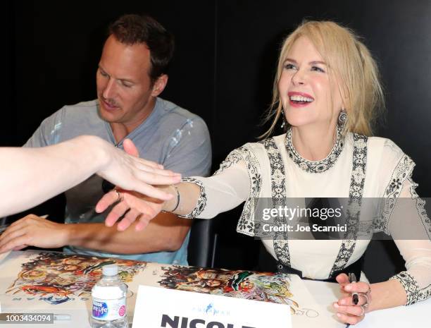 Patrick Wilson and Nicole Kidman attend DC Entertainment's Warner Bros. Pictures 'Aquaman' Autograph Signing during Comic-Con International 2018 at...