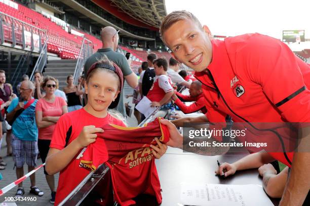 Alkmaar Open Day, Marco Bizot of AZ Alkmaar during the AZ Alkmaar Open Day at the AFAS Stadium on July 21, 2018 in Alkmaar Netherlands