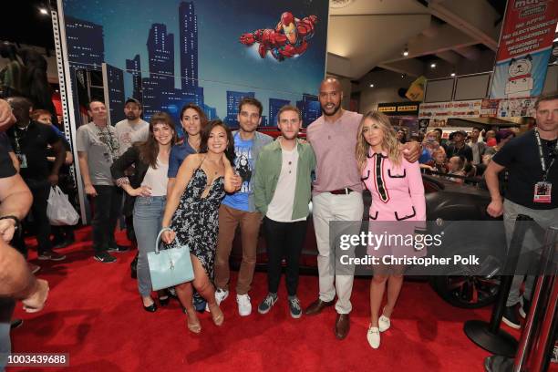 Elizabeth Henstridge, Natalia Cordova-Buckley, Ming-Na Wen, Jeff Ward, Iain De Caestecker, Henry Simmons and Chloe Bennet of Marvel's Agents of...