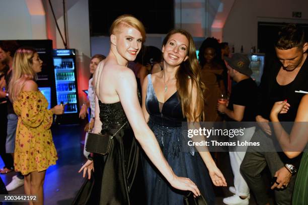 Veit Alex and Mara Bergmann attend the Unique after show party during Platform Fashion July 2018 at Areal Boehler on July 21, 2018 in Duesseldorf,...