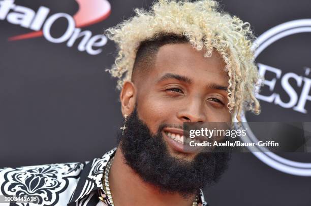 Football player Odell Beckham Jr. Attends The 2018 ESPYS at Microsoft Theater on July 18, 2018 in Los Angeles, California.