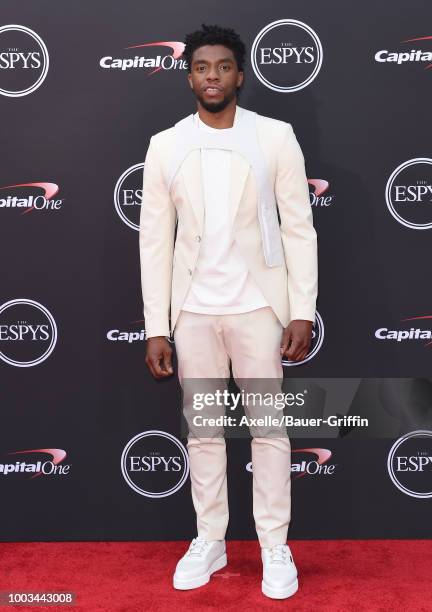 Actor Chadwick Boseman attends The 2018 ESPYS at Microsoft Theater on July 18, 2018 in Los Angeles, California.