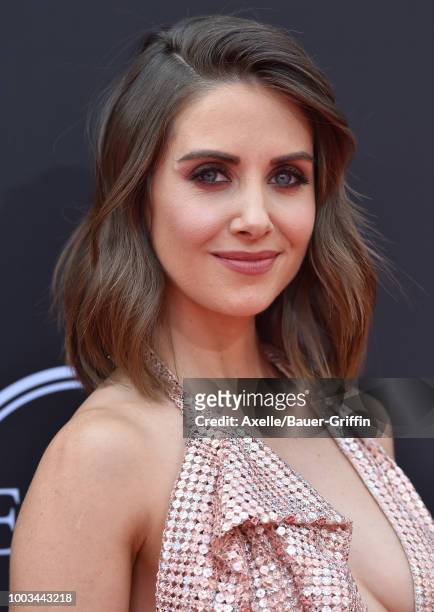 Actress Alison Brie attends The 2018 ESPYS at Microsoft Theater on July 18, 2018 in Los Angeles, California.