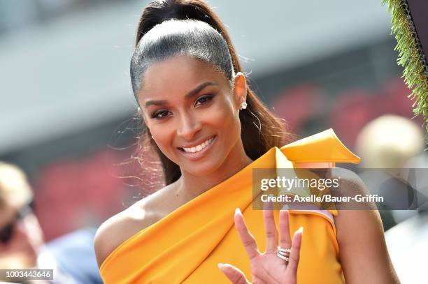 Singer Ciara attends The 2018 ESPYS at Microsoft Theater on July 18, 2018 in Los Angeles, California.