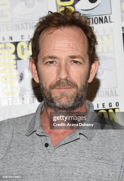 Luke Perry attends the 'Riverdale' Press Line during Comic-Con International 2018 at Hilton Bayfront on July 21, 2018 in San Diego, California.