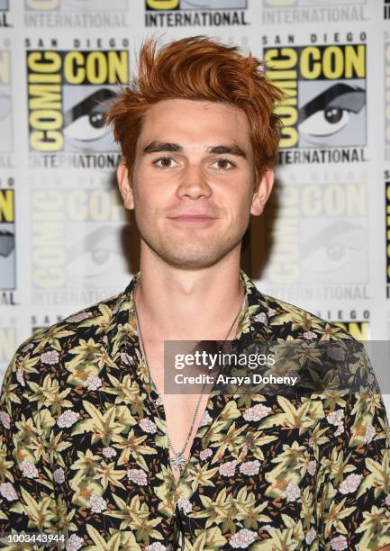 Apa attends the 'Riverdale' Press Line during Comic-Con International 2018 at Hilton Bayfront on July 21, 2018 in San Diego, California.