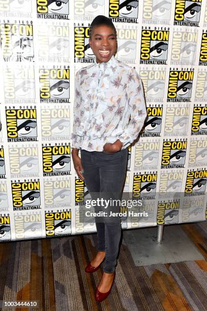 Ann Ogbomo attends the 'Krypton' Press Line during Comic-Con International 2018 at Hilton Bayfront on July 21, 2018 in San Diego, California.