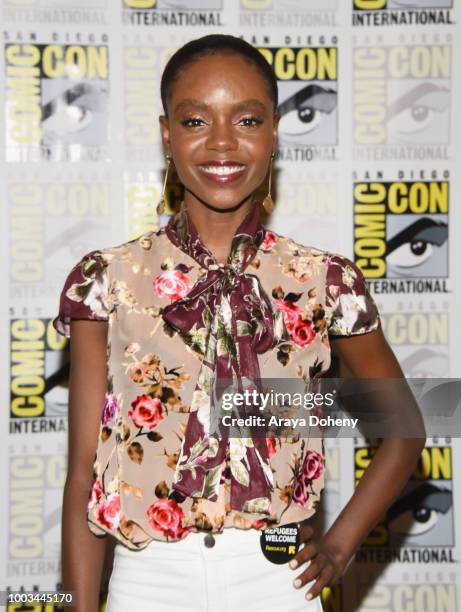 Ashleigh Murray attends the 'Riverdale' Press Line during Comic-Con International 2018 at Hilton Bayfront on July 21, 2018 in San Diego, California.