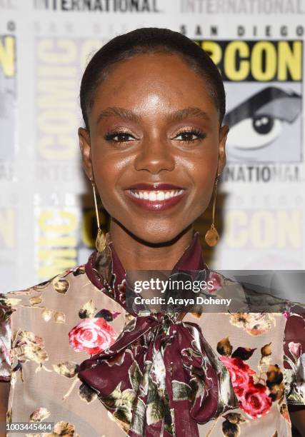 Ashleigh Murray attends the 'Riverdale' Press Line during Comic-Con International 2018 at Hilton Bayfront on July 21, 2018 in San Diego, California.