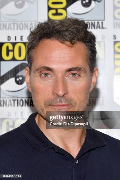 Rufus Sewell attends the 'The Man In The High Castle' Press Line during Comic-Con International 2018 at Hilton Bayfront on July 21, 2018 in San...