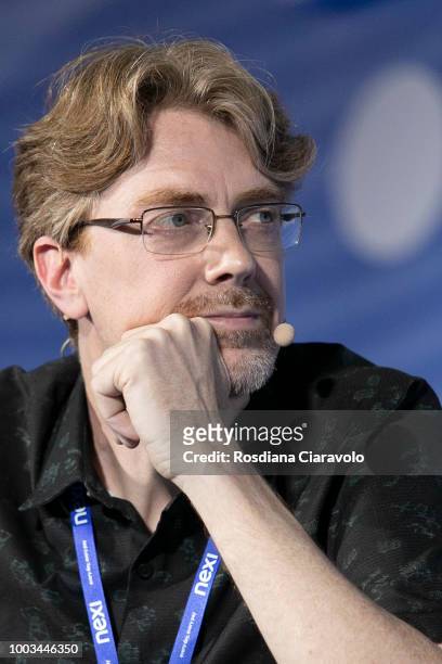 Danish composer Jesper Kyd attends Campus Party on July 21, 2018 in Milan, Italy.