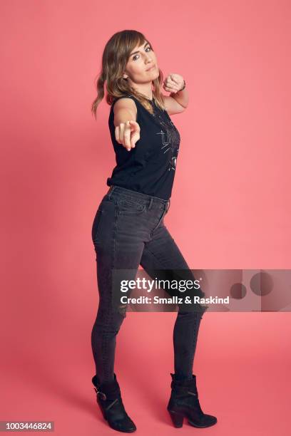 Alison Haislip from the 'Half Hour Happy Hour' podcast poses for a portrait at the Getty Images Portrait Studio powered by Pizza Hut at San Diego...