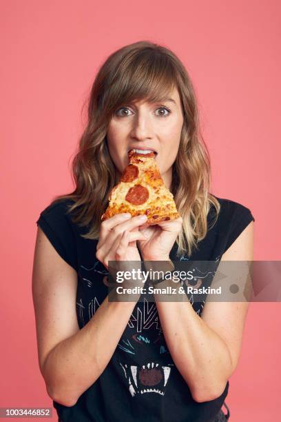 Alison Haislip from the 'Half Hour Happy Hour' podcast poses for a portrait at the Getty Images Portrait Studio powered by Pizza Hut at San Diego...