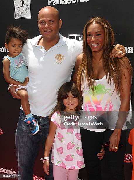 Melanie 'Mel B' Brown Stephen Belafonte and family attend the "Sk8 For Life" benefit at Fantasy Factory on May 22, 2010 in Los Angeles, California.