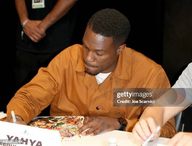 Yahya Abdul-Mateen II attends DC Entertainment's Warner Bros. Pictures 'Aquaman' Autograph Signing during Comic-Con International 2018 at San Diego...