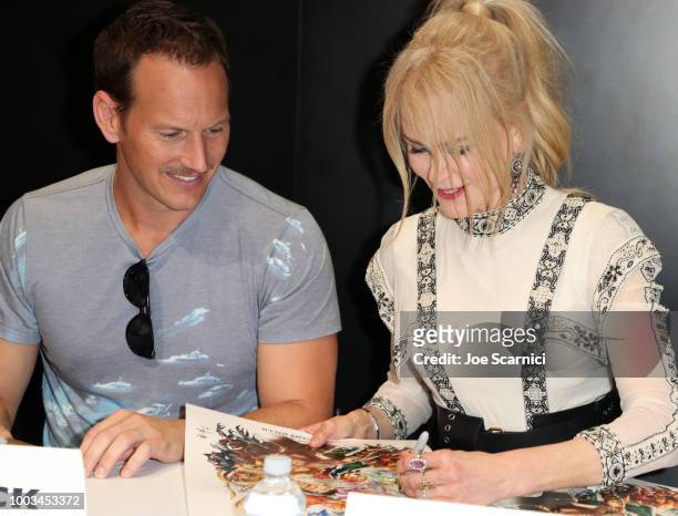 Patrick Wilson and Nicole Kidman attend DC Entertainment's Warner Bros. Pictures 'Aquaman' Autograph Signing during Comic-Con International 2018 at...
