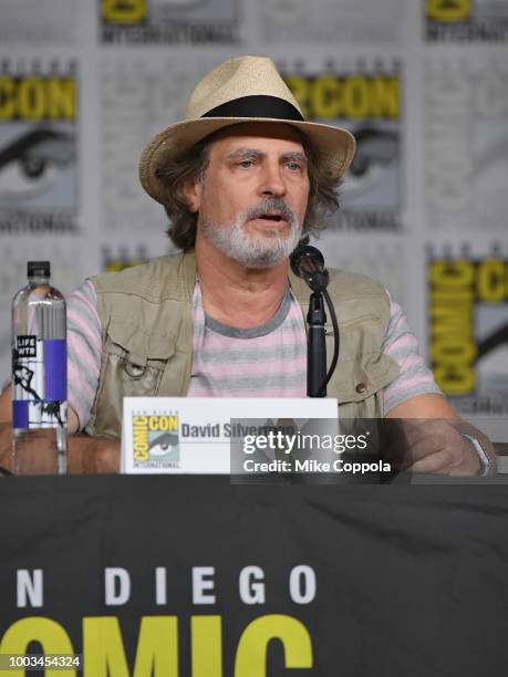 David Silverman speaks onstage at "The Simpsons" Panel during Comic-Con International 2018 at San Diego Convention Center on July 21, 2018 in San...