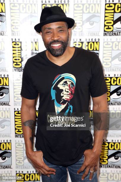 Cress Williams attends the 'Black Lightning' Press Line during Comic-Con International 2018 at Hilton Bayfront on July 21, 2018 in San Diego,...