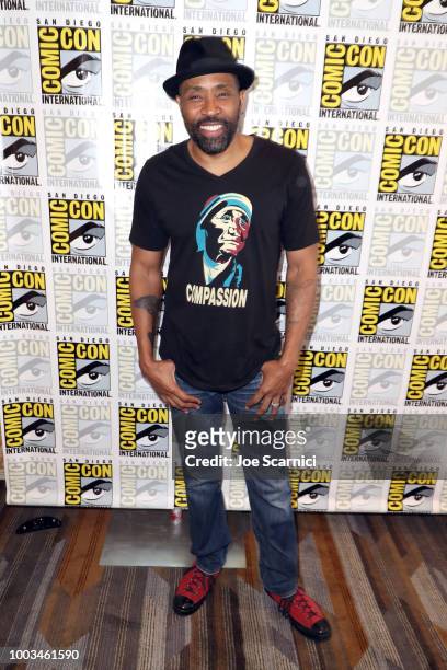 Cress Williams attends the 'Black Lightning' Press Line during Comic-Con International 2018 at Hilton Bayfront on July 21, 2018 in San Diego,...