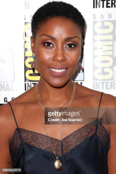 Christine Adams attends the 'Black Lightning' Press Line during Comic-Con International 2018 at Hilton Bayfront on July 21, 2018 in San Diego,...