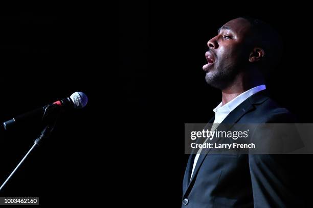 Singer Darrick Speller appears on Closing Night: Fair Housing Act - 50 Years On at the March On Washington Film Festival on July 21, 2018 in...