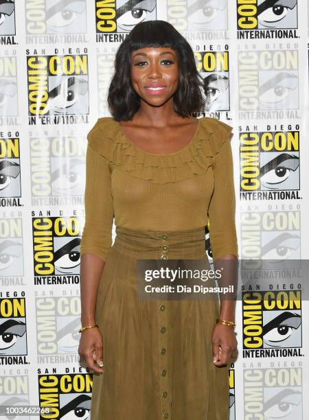 Amanda Warren attends the 'The Purge' Press Line during Comic-Con International 2018 at Hilton Bayfront on July 21, 2018 in San Diego, California.