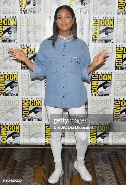 Lex Scott Davis attends the 'The Purge' Press Line during Comic-Con International 2018 at Hilton Bayfront on July 21, 2018 in San Diego, California.