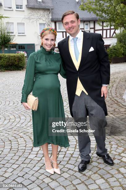 Prince Maximilian zu Sayn-Wittgenstein-Berleburg and his wife Princess Franziska zu Sayn- Wittgenstein -Berleburg during the wedding of Princess...