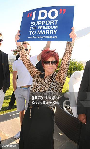 Actress/television personality Sharon Osbourne attends Equality California's Harvey Milk Day Celebration At The Osbourne Estate Hill House on May 22,...